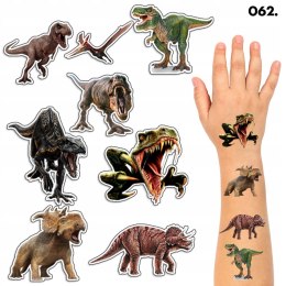 TATUAŻE ZMYWALNE DLA DZIECI TYMCZASOWE DINO DINOZAURY - 8 EL. / 150 WZORÓW