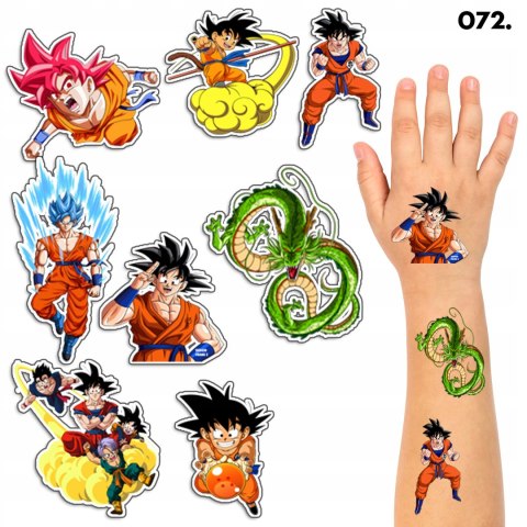 TATUAŻE ZMYWALNE DLA DZIECI TYMCZASOWE DRAGON BALL - 8 EL. / 150 WZORÓW TATUAŻE ZMYWALNE DLA DZIECI TYMCZASOWE DRAGON BALL - 8 EL. / 150 WZORÓW