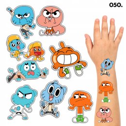 TATUAŻE ZMYWALNE DLA DZIECI TYMCZASOWE GUMBALL - 8 EL. / 150 WZORÓW