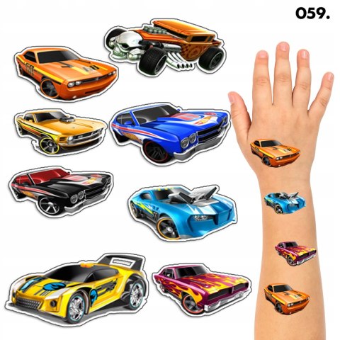 TATUAŻE ZMYWALNE DLA DZIECI TYMCZASOWE HOT WHEELS - 8 EL. / 150 WZORÓW TATUAŻE ZMYWALNE DLA DZIECI TYMCZASOWE HOT WHEELS - 8 EL. / 150 WZORÓW