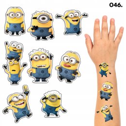 TATUAŻE ZMYWALNE DLA DZIECI TYMCZASOWE MINIONKI - 8 EL. / 150 WZORÓW