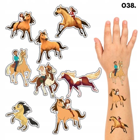 TATUAŻE ZMYWALNE DLA DZIECI TYMCZASOWE MUSTANG KONIE - 8 EL. / 150 WZORÓW TATUAŻE ZMYWALNE DLA DZIECI TYMCZASOWE MUSTANG KONIE - 8 EL. / 150 WZORÓW