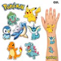 TATUAŻE ZMYWALNE DLA DZIECI TYMCZASOWE POKEMON PIKACHU - 8 EL. / 150 WZORÓW