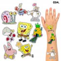 TATUAŻE ZMYWALNE DLA DZIECI TYMCZASOWE SPONGEBOB - 8 EL. / 150 WZORÓW