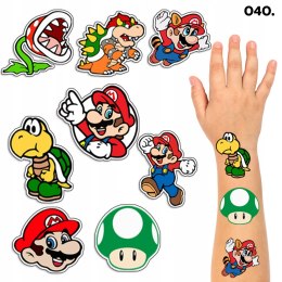 TATUAŻE ZMYWALNE DLA DZIECI TYMCZASOWE SUPER MARIO - 8 EL. / 150 WZORÓW