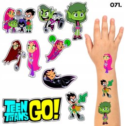 TATUAŻE ZMYWALNE DLA DZIECI TYMCZASOWE TEEN TITANS - 8 EL. / 150 WZORÓW