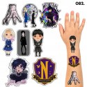 TATUAŻE ZMYWALNE DLA DZIECI TYMCZASOWE WEDNESDAY ADDAMS - 8 EL. / 150 WZORÓ