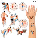 TATUAŻE ZMYWALNE DLA DZIECI TYMCZASOWE BOKS MMA WALKA - 8 EL. / 150 WZORÓW