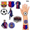 TATUAŻE ZMYWALNE DLA DZIECI TYMCZASOWE FC BARCELONA - 8 EL. / 150 WZORÓW