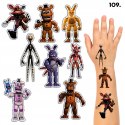 TATUAŻE ZMYWALNE DLA DZIECI TYMCZASOWE FNAF FREDDYS - 8 EL. / 150 WZORÓW
