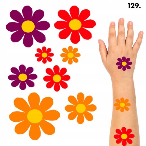 TATUAŻE ZMYWALNE DLA DZIECI TYMCZASOWE KWIATKI - 8 EL. / 150 WZORÓW TATUAŻE ZMYWALNE DLA DZIECI TYMCZASOWE KWIATKI - 8 EL. / 150 WZORÓW