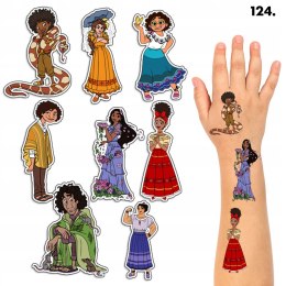 TATUAŻE ZMYWALNE DLA DZIECI TYMCZASOWE MAGICZNE ENCANTO - 8 EL. / 150 WZORÓ