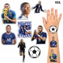 TATUAŻE ZMYWALNE DLA DZIECI TYMCZASOWE PIŁKA MBAPPE - 8 EL. / 150 WZORÓW