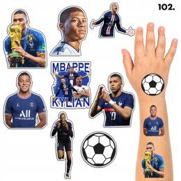 TATUAŻE ZMYWALNE DLA DZIECI TYMCZASOWE PIŁKA MBAPPE - 8 EL. / 150 WZORÓW