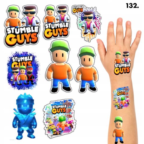 TATUAŻE ZMYWALNE DLA DZIECI TYMCZASOWE STUMBLE GUYS - 8 EL. / 150 WZORÓW TATUAŻE ZMYWALNE DLA DZIECI TYMCZASOWE STUMBLE GUYS - 8 EL. / 150 WZORÓW