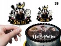 TOPPERY NA TORT (10szt) + duży TOPPER Najlepszego - HARR.Y POTT.ER MAGIA