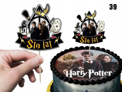 TOPPERY NA TORT (10szt) + duży TOPPER Najlepszego - HARR.Y POTT.ER MAGIA TOPPERY NA TORT (10szt) + duży TOPPER Najlepszego - HARR.Y POTT.ER MAGIA