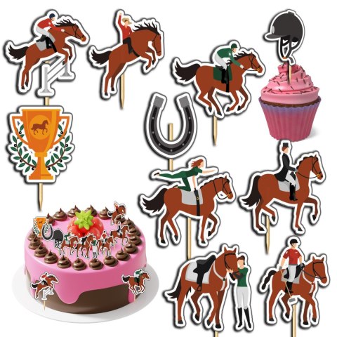 TOPPERY NA TORT (10szt) + duży TOPPER Najlepszego - KONIE HOBBY KONIK TOPPERY NA TORT (10szt) + duży TOPPER Najlepszego - KONIE HOBBY KONIK