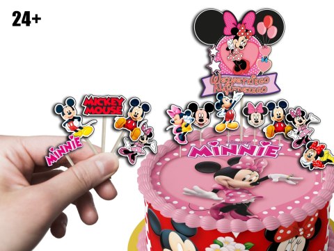 TOPPERY NA TORT (10szt) + duży TOPPER Najlepszego - MYSZKA MINNIE MINI TOPPERY NA TORT (10szt) + duży TOPPER Najlepszego - MYSZKA MINNIE MINI