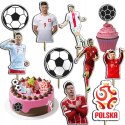 TOPPERY NA TORT (10szt) + duży TOPPER Najlepszego - ROBERT LEWN.DOWSKI