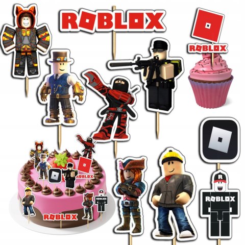 TOPPERY NA TORT (10szt) + duży TOPPER Najlepszego - ROBLOX GRY GRA TOPPERY NA TORT (10szt) + duży TOPPER Najlepszego - ROBLOX GRY GRA