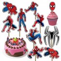 TOPPERY NA TORT (10szt) + duży TOPPER Najlepszego - SPIDERMAN AVENGERS