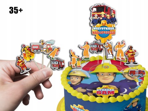 TOPPERY NA TORT (10szt) + duży TOPPER Najlepszego - STRAŻAK SAM STRAŻ TOPPERY NA TORT (10szt) + duży TOPPER Najlepszego - STRAŻAK SAM STRAŻ