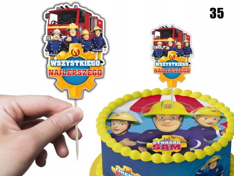 TOPPERY NA TORT (10szt) + duży TOPPER Najlepszego - STRAŻAK SAM STRAŻ TOPPERY NA TORT (10szt) + duży TOPPER Najlepszego - STRAŻAK SAM STRAŻ
