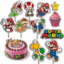 TOPPERY NA TORT (10szt) + duży TOPPER Najlepszego - SUPER MARIO BROS