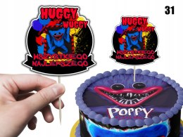 TOPPER NA TORT ozdoba dekoracja urodziny torcik HUGGY WUGGY GRY BAJKI