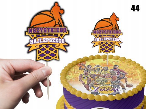 TOPPER NA TORT ozdoba dekoracja urodziny torcik KOSZYKÓWKA NBA TOPPER NA TORT ozdoba dekoracja urodziny torcik KOSZYKÓWKA NBA
