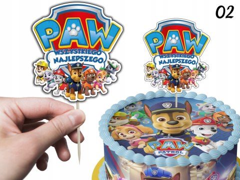 TOPPER NA TORT ozdoba dekoracja urodziny torcik PSI PATROL PAW MARSHALL TOPPER NA TORT ozdoba dekoracja urodziny torcik PSI PATROL PAW MARSHALL