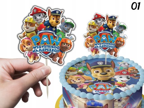 TOPPER NA TORT ozdoba dekoracja urodziny torcik PSI PATROL PAW SKY CHASE TOPPER NA TORT ozdoba dekoracja urodziny torcik PSI PATROL PAW SKY CHASE
