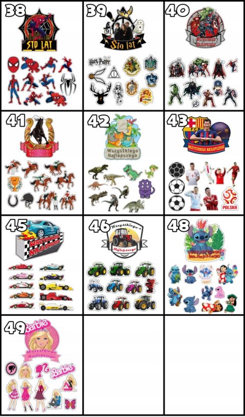 TOPPERY NA TORT (10szt) + duży TOPPER Najlepszego - BLUEY I BINGO PIESKI TOPPERY NA TORT (10szt) + duży TOPPER Najlepszego - BLUEY I BINGO PIESKI
