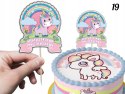 TOPPERY NA TORT (10szt) + duży TOPPER Najlepszego - JEDNOROŻEC UNICORN