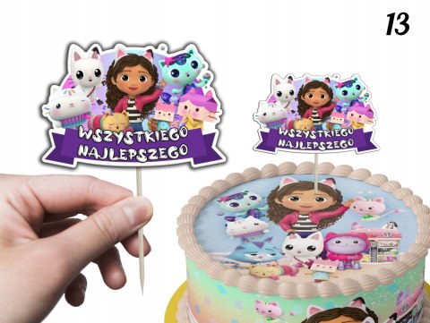 TOPPERY NA TORT (10szt) + duży TOPPER Najlepszego - KOCI DOMEK GABI BAJKI TOPPERY NA TORT (10szt) + duży TOPPER Najlepszego - KOCI DOMEK GABI BAJKI