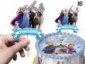 TOPPERY NA TORT (10szt) + duży TOPPER Najlepszego - KRAINA LODU ELZA ANNA
