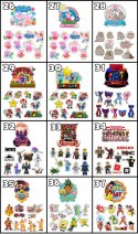 TOPPERY NA TORT (10szt) + duży TOPPER Najlepszego - KSIĘŻNICZKA DISNEY