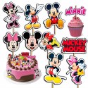 TOPPERY NA TORT (10szt) + duży TOPPER Najlepszego - MYSZKA MICKEY MIKI