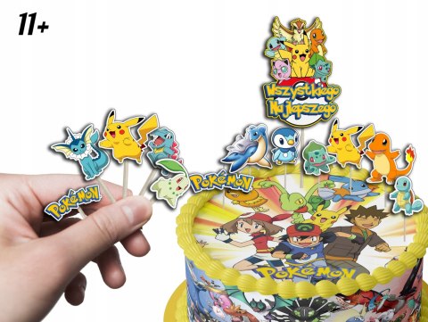 TOPPERY NA TORT (10szt) + duży TOPPER Najlepszego - POKE.MON PIKA.CHU TOPPERY NA TORT (10szt) + duży TOPPER Najlepszego - POKE.MON PIKA.CHU