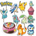 TOPPERY NA TORT (10szt) + duży TOPPER Najlepszego - POKE.MON PIKA.CHU