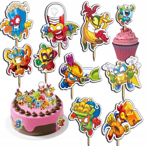 TOPPERY NA TORT (10szt) + duży TOPPER Najlepszego - SUPER ZINGS BAJKI TOPPERY NA TORT (10szt) + duży TOPPER Najlepszego - SUPER ZINGS BAJKI