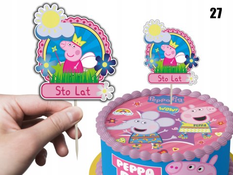 TOPPERY NA TORT (10szt) + duży TOPPER Najlepszego - ŚWINKA PEPPA GEORGE TOPPERY NA TORT (10szt) + duży TOPPER Najlepszego - ŚWINKA PEPPA GEORGE
