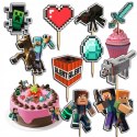 TOPPERY NA TORT (10szt) + duży TOPPER Wszystkiego Najlepszego - MINE.CRAFT