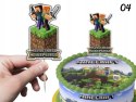 TOPPERY NA TORT (10szt) + duży TOPPER Wszystkiego Najlepszego - MINE.CRAFT