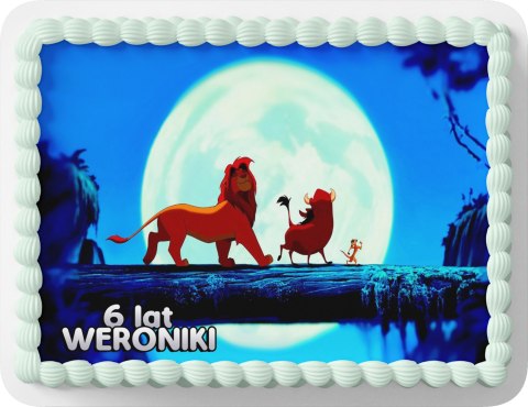 PROSTOKĄTNY OPŁATEK NA TORT A4 20x29CM - KRÓL LEW + IMIĘ GRATIS PROSTOKĄTNY OPŁATEK NA TORT A4 20x29CM - KRÓL LEW + IMIĘ GRATIS