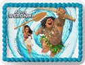 PROSTOKĄTNY OPŁATEK NA TORT A4 20x29CM - VAIANA MOANA BAJKA + IMIĘ GRATIS