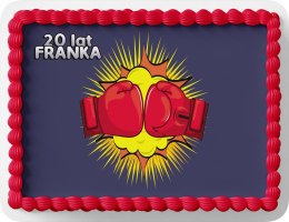 PROSTOKĄTNY OPŁATEK NA TORT A4 20x29CM - BOKS HOBBY + IMIĘ GRATIS