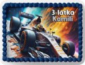 PROSTOKĄTNY OPŁATEK NA TORT A4 20x29CM - F1 FORMUŁA 1 + IMIĘ GRATIS