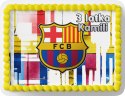 PROSTOKĄTNY OPŁATEK NA TORT A4 20x29CM - FC BARCELONA + IMIĘ GRATIS